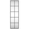 Iron Wall Mirror, Rectangle, 11.8" x 39.4", Black