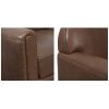 360 Degree Swivel Arm Chair, Faux Leather, Cognac
