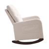 Modern High Back Lounge Arm Rocking Chair, White