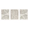 Coastal Rice Paper Wall Art in Shadowbox, 3-piece Set, 16" x 20", White Frame