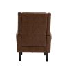 Button Tufted Lounge Armchair, Brown