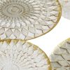 Geometric Metal Discs Wall Decor, Gold/Silver/White