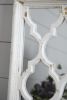 Design Paring Arabesque Pattern Mirror, 23.6" x 59.4", Distressed White