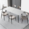 Mid-Century Modern Upholstered Dining Chairs, Set of 6, Light Grey