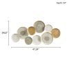 Geometric Metal Discs Wall Decor, Gold/Silver/White