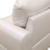 Faux Leather Living Room Set, 3 Piece Set, Pearl White