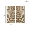 Birch Palm Panel Wall Decor, 32" x 16", 2 Piece Set, Two-Tone Wood