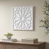 Medallion Wood Wall Decor, 23.6" x 23.6", White Finish