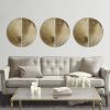 Half-Moon Metal Wall Decor, 2-Piece Set, Gold