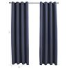 Blackout Curtains with Rings, 54" x 63", 2 Panels, Anthracite
