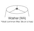 Slant Scallop Lampshade with Washer Fitter, Cream