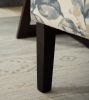 Print Fabric Armless Contemporary Accent Chair