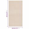Shaggy Rug, 47,2" Wide x 72" Long, Polyester, Beige