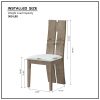 High Back Wood and PU Leather Dining Chairs, Set of 2