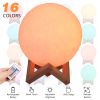 3D Moon Night Light w/ Remote, 16 Colors,  3.15"