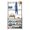 3-in-1 Hall Tree, 4-Tier, Black