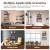 2-In-1 Floating Shelves with Basket, Wall Mounted