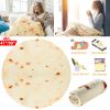 Burrito Tortilla Throw Blanket, Soft Round Swaddle