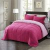 Microfiber Reversible 3-Piece Comforter Set, Full/Queen, 4 Colors