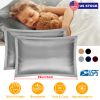 Satin Pillow Cases, 2 Piece Set, Queen, 4 Colors