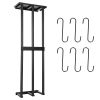 Towel Rack Storage Shelf, Wall Mounted, Black