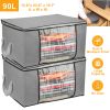 Foldable Fabric Storage Bag with Clear Window, 2 Colors
