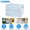 Collapsible Storage Bins With Lid, Stackable, 15 Gallon, 2 Pieces, 3 Colors