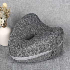 Memory Foam Knee Pillow, Heart Shaped, 4 Colors (Color: grey)