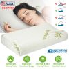 Bamboo Memory Foam Sleep Pillow Contoured, 3 Sizes
