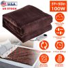 Electric Flannel Heated Blanket with 6 Heat Settings, 59" x 50"