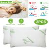 Bamboo Memory Foam Pillow, Hypoallergenic, Queen or King, 2 Pieces