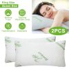 Bamboo Memory Foam Pillow, Hypoallergenic, Queen or King, 2 Pieces