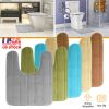 U Shaped Contour Toilet Rugs, 23.62" x 19.69", 5 Colors