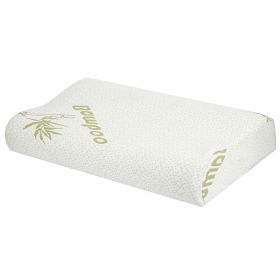 Bamboo Memory Foam Sleep Pillow Contoured, 3 Sizes (Option: Large)