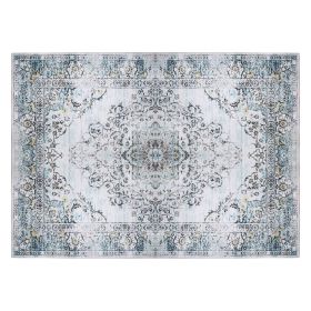 6x9FT Vintage Area Rug Modern Non Slip Carpet Boho Low Pile Soft Rug Waterproof Machine Washable Rug for Living Room Bedroom Kitchen Dining Room Under (Option: 6 9FT Type1  GPCT5066)