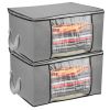 Foldable Fabric Storage Bag with Clear Window, 2 Colors