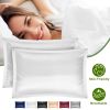Satin Pillow Cases, 2 Piece Set, Queen, 4 Colors