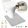 U Shaped Contour Toilet Rugs, 23.62" x 19.69", 5 Colors