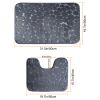 Luxury Bathroom Rug Set, Pebble Pattern, Black or Grey