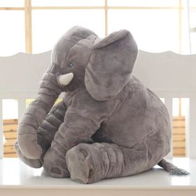 Elephant Plush Pillow, 2 Sizes, 5 Colors (Option: Grey-60cm)