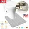 U Shaped Contour Toilet Rugs, 23.62" x 19.69", 5 Colors