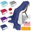 Soft Flannel Fleece Throw Blanket, King, 4 Colors