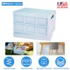 Collapsible Storage Bins With Lid, Stackable, 15 Gallon, 2 Pieces, 3 Colors