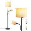 Mother/Daughter Floor Lamp, 67.32", Grey or Beige Linen Shade