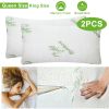 Bamboo Memory Foam Pillow, Hypoallergenic, Queen or King, 2 Pieces