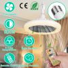 Dimmable Ceiling Fan Light With Remote Control,  9.44", 3 Speeds, Gray or White