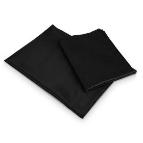 Luxury Silky Satin Pillowcase Set, 2 Piece, King (Option: Black  GPCT1329)