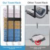 Towel Rack Storage Shelf, Wall Mounted, Black