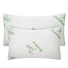 Bamboo Memory Foam Pillow, Hypoallergenic, Queen or King, 2 Pieces
