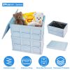 Collapsible Storage Bins With Lid, Stackable, 15 Gallon, 2 Pieces, 3 Colors